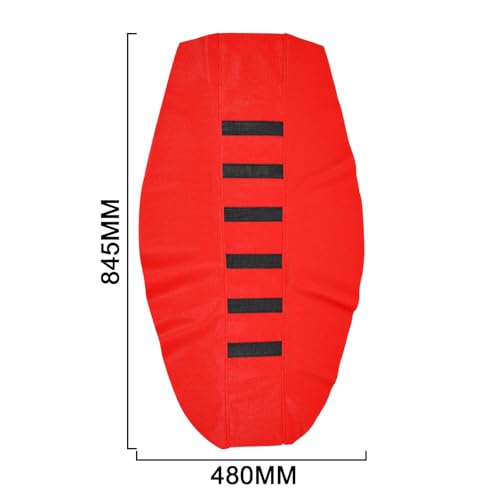 Ebike Seat Cover for Yozma In 10 Electric Dirt Pit Bike Non-Slip Soft Cushion Red - color: red background black stripes