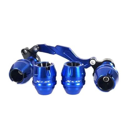 for YA&MAHA XMAX300 Accessories Front Fork Wheel Muffler Tube Protection Frame Slider Shock Protector (Black)