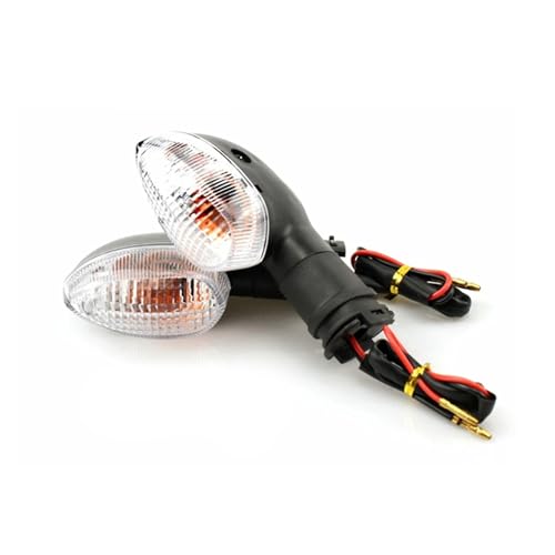 2PCS Motorcycle Turn Signal Light Indicator Lamp Compatible With YAMAHA YZF R1 R6 R125 R25 R3 FZ-6N XJ6 Front Back Blinker Blub Universal(Black) - color: Black