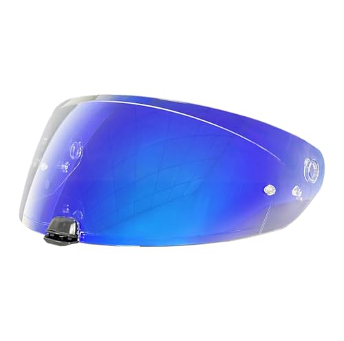 HJ-31 Helmet Visor for i70/i10,UV Protection Windproof Moto Helmet Visor Shield Helmet Accessories Compatible with HJC i70 i10(Revo Clear Blue) - color: Revo Clear Blue