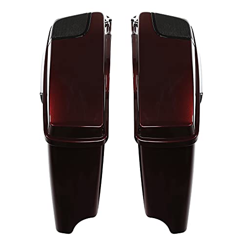 HR3 Twisted Cherry 4" Stretched Hard Saddlebags w/Speaker Lids Compatible with 2018-2019 Road Glide FLTRX 2018 Street Glide Special FLHXS Ultra Limited FLHTK & FLHTKL Low - color: Twisted Cherry