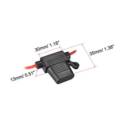 UXCELL In-line 18AWG Waterproof Fuse Holder Black for ATC/ATO - size: 18AWG