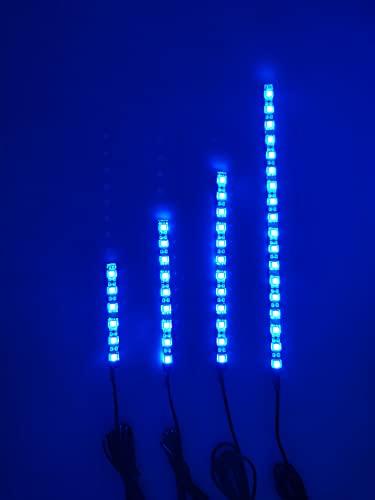 2PCS 6inch 9 LED Multi-Color Flexible Strip Accent Lights 5050 SMD Flex RGB for Motorcycle, ATV, Car