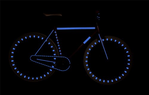 RydeSafe Reflective Decals - Hexagon Kit - Large - color: Blue