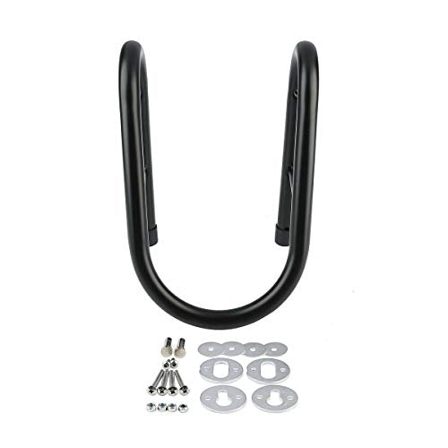 Green-L Motorcycle 2pcs Black 6.5" Wheel Chock Kit Scooter Bike Stand Trailer Truck Mount Kit Steel - color: 2 pcs