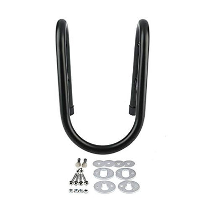 Green-L Motorcycle 2pcs Black 6.5" Wheel Chock Kit Scooter Bike Stand Trailer Truck Mount Kit Steel - color: 2 pcs