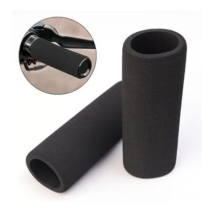 Non-Slip Handlebar Grip Covers Motorcycle Handlebar Cover Slip-on Anti Vibration Comfort Grip Sleeve Foam Anti-Slip Moto Handle Levers Grips - color: Black