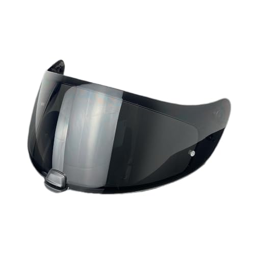 HJ20M Helmet Visor With Anti Fog Film, Motorcycle Helmet Face Shield Windshield Lens For HJC C70 FG-17 FG-ST IS-17 (Deep Black) - color: Deep Black