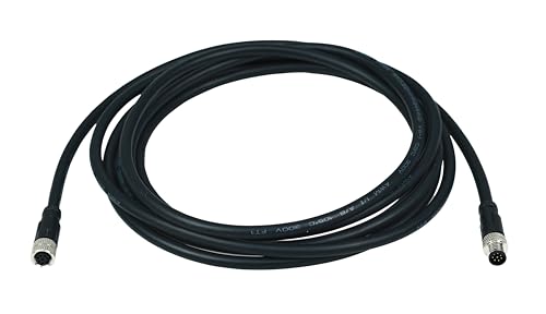 M8 8-Pin Male to Female Connector Cable, A-Coded Straight Circular Industrial Molded Cable, IP67 Waterproof Unshielded PVC Wire, 30V 3A AC/DC, AWG24 - size: 2m, style: 8pin