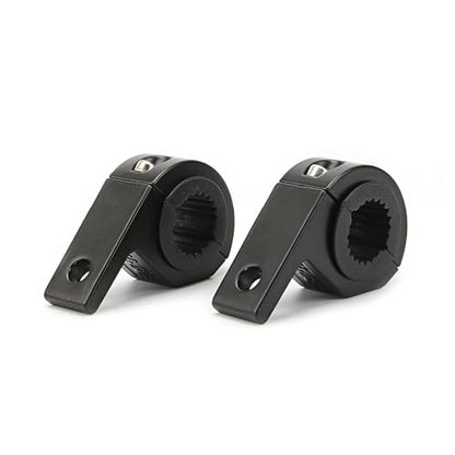 2 PCS Light Mounting Bracket Kit, Aluminum Light Bar Mount Clamp for Bull Bar, Roof Rack, Roll Cage, Horizontal Bar, Fits 0.87"-1.18" Tubes for Truck ATV UTV Motorcycle (Black)