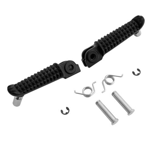TCMT Front Foot Pegs Footrests Fit For Yamaha YZF R1 1998-25 YZF R6 2003-2020 YZF R6S 2003-2009 R1S R1M 2015-2024 Replace for 1KB-27461-00-00 - color: Sand Black