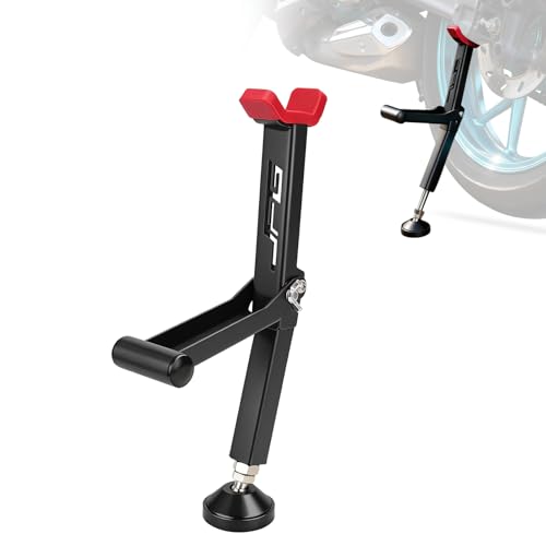 Motorcycle Rear and Front Wheel Lift Stand Trail Stand Easy And Portable-Second Generation New Design for Most Motorcycle Wheels - color: Red