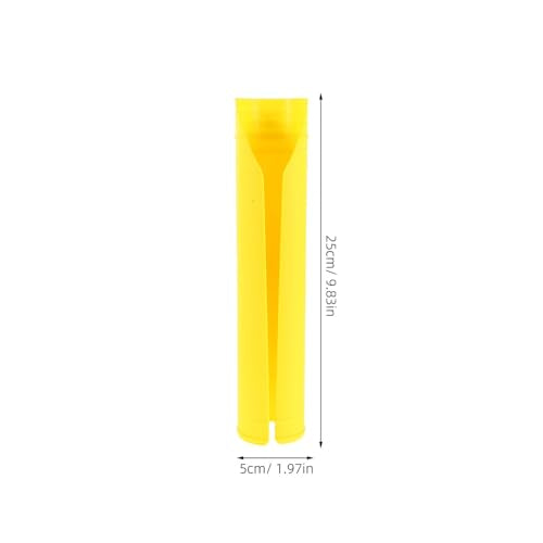 GLEAVI Motorcycle Front Fork Boot Set, Yellow Plastic Shock Absorber Protector Covers for Off-Road Dirt Bikes, Front Lower Fork Tube Guards for Racing and Trail Riding