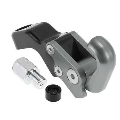 Adjustable Universal Motorcycle Hanging Hook Slope Handle with Hook Motorcycle Helmet Luggage Bag Holder Hanger Aluminum Alloy Titanium Tone with 1 Pcs Screw - color: Titanium Tone