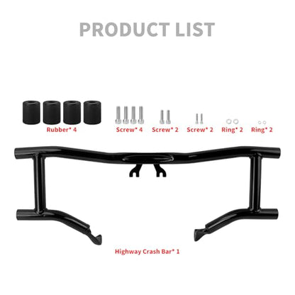 Engine Guard Flat-Out Bar Fit for Harley Touring Street Glide Road Glide Road King Electra Glide Ultra (F- Engine Guard for 14-23 Touring) - size: F- Engine Guard For 14-23 Touring