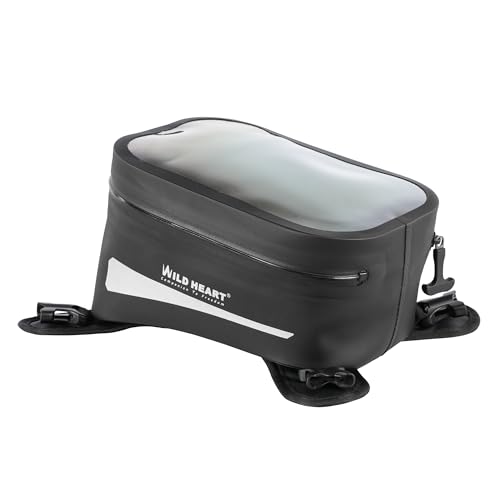 WILD HEART Motorcycle Tank Bag is Compatible with Most Motorcycle Outdoor Riding Accessories (Clear Black) - color: Clear Black