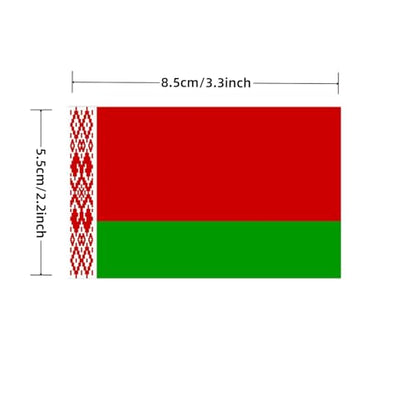 4 PCS Flag Stickers - Belarus Flag Stickers Decals for Cup Computer Laptop Car Bumper Window Helmet Musical Instrument with Smooth Surface - size: Belarus