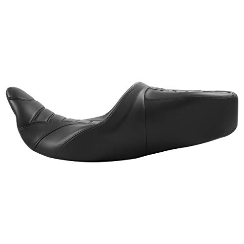 C.C. RIDER Black Motorcycle Seat - Hammock Seat fit for Harley Touring Road King Street Glide Road Glide Electra Glide 2009-2023 - color: Black