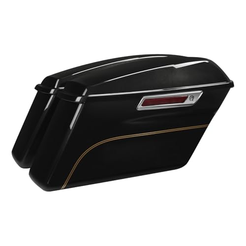 HR3 17RGU Black Quartz Hard Saddlebags Compatible with 2017 Road Glide Ultra FLTRU (Replace for OEM) Fit for 2014-2023 Harley Touring Models - color: Black Quartz 2017RGU