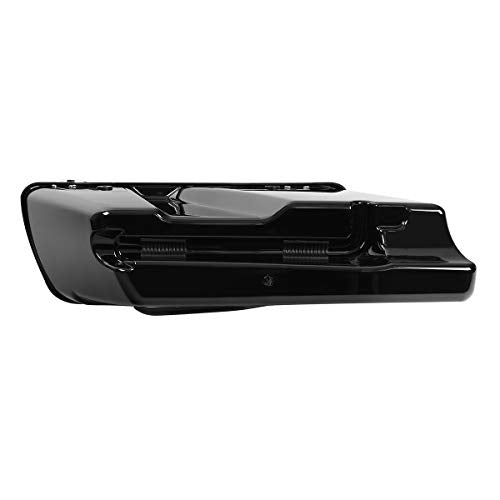 TCT-MOTORPARTS 4" Extended Hard Saddlebag 6x9'' Speaker Lid Fit For Harley Touring CVO Road Glide Electra Glide Street Glide Road King 2014-2024 - color: Vivid Black w/ Chrome Latches 6x9 Speaker Lids