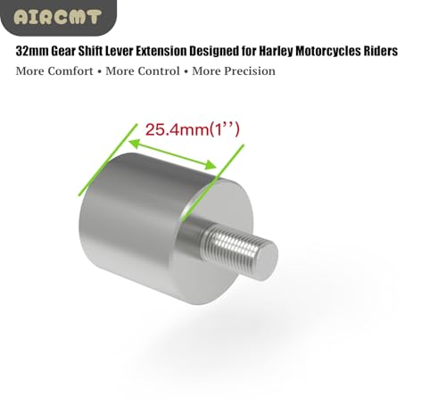 25.4mm(1'') Gear Shift Lever Foot Peg Extension with 25mm(1'') Diameter Fits for Harley Davidson,304 Stainless Steel Shifter Peg Extension Spacer,Bolt-On Installation - size: 25.4mm(Extension), style: 1''(25.4mm) Diameter