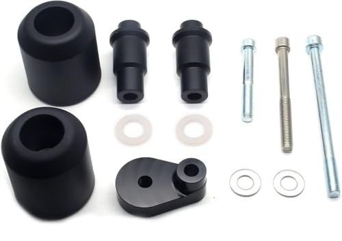 MZS Motorcycle Frame Sliders Compatible with YZF R6 YZF-R6 2008-2016, Falling Anti Crash Protector Guards No Cut Kits Aluminum Black - size: YZF-R6