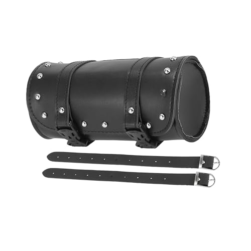 Universal Motorcycle Fork Handlebar Tool Bag Cycling Storage Pouch Bag Waterproof Faux Leather Black Replace Parts