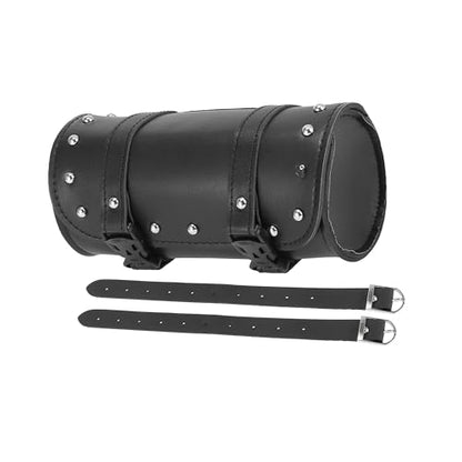 Universal Motorcycle Fork Handlebar Tool Bag Cycling Storage Pouch Bag Waterproof Faux Leather Black Replace Parts