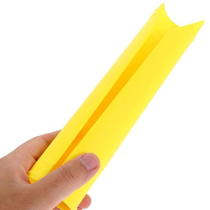 GLEAVI Motorcycle Front Fork Boot Set, Yellow Plastic Shock Absorber Protector Covers for Off-Road Dirt Bikes, Front Lower Fork Tube Guards for Racing and Trail Riding