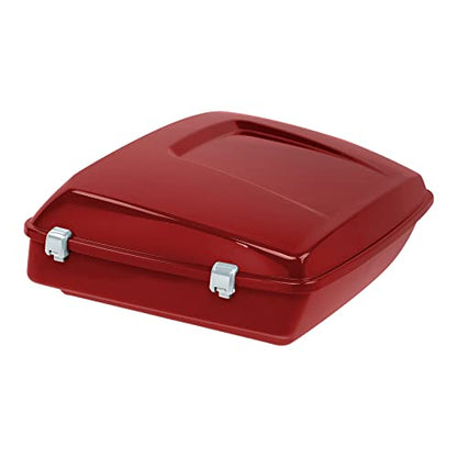 TCT-MOTORPARTS Chopped Trunk w/Wrap-Around Backrest Two-Up Mount Rack Fit For Harley STREET GLIDE 2018-2019 Raod Glide Special 2018 2019 Wicked Red - color: Fit for Wicked Red #3