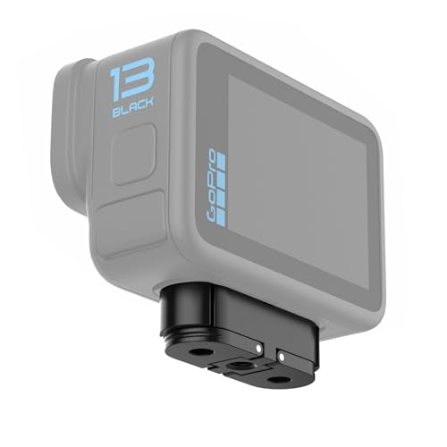 HSU Magnetic Latch Mount for GoPro Hero 13 Black/GoPro Max 2, Quick Release Mount with 1/4''-20 Screw Hole Tripod Connector Port, Metal Dual-Latch Design, GoPro Mission 1/1 PRO Accessory