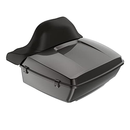 Moto Onfire Black Jack Metallic Tour Trunk Luggage Latches Hinges Fit for AB Harley Touring Razor Chopped King Tour Trunk Luggage - color: Black Jack Metallic
