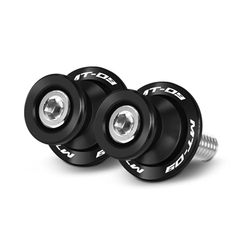 MFGZD For MT-09 M6 Motorcycle Swingarm Spools Slider, CNC 6MM Swingarm Spools Sliders Stand Compatible with MT-09 MT09 SP 2015-2025 (Black, For MT-09) - size: MT-09 Black