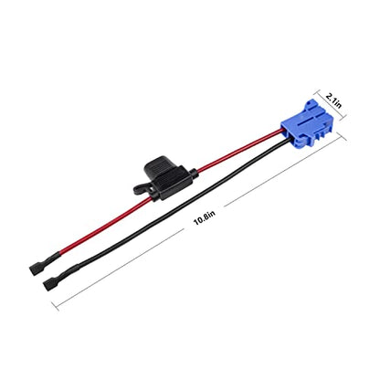 SEFEPODER Replacement Wire Harness Connector Compatible with Peg Perego Children Ride-on Car, 12AWG Wire with Fuse, Lithium LiFePO4 and Lead-Acid Batteries Both Available - style: Peg Perego Connector