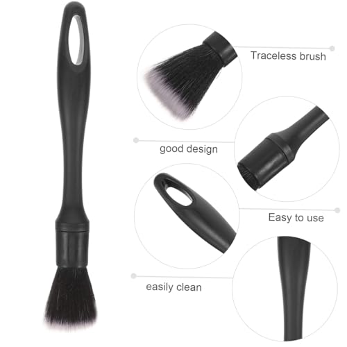 1Set Car Detailing Kit Interior Cleaner Brush Soft Bristles for Traceless Cleaning for Cars Motorcycles and More Safe for