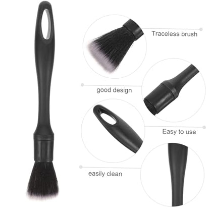 1Set Car Detailing Kit Interior Cleaner Brush Soft Bristles for Traceless Cleaning for Cars Motorcycles and More Safe for