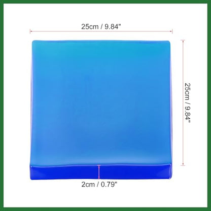 Motoforti 25x25x2cm Motorcycle Seat Gel Pad Shock Absorption Mat Comfortable Soft Cushion Blue Long-Lasting