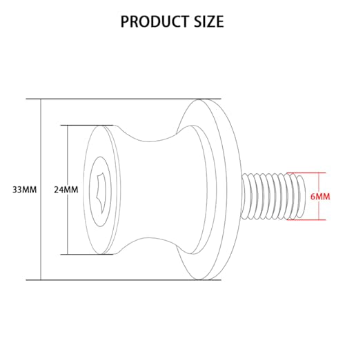 MFGZD For YZF-R1 M6 Motorcycle Swingarm Spools Slider, CNC 6MM Swingarm Spools Sliders Stand Compatible with YZF-R1 R1 2013-2025 (Black, For R1) - size: R1 Red