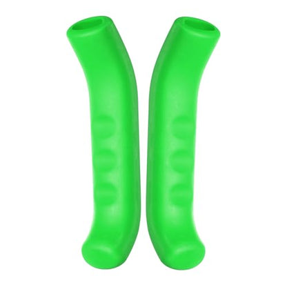 HARFINGTON 1 Pair Bike Brake Lever Cover Silicone Anti-Slip Green | Brake Lever Grip Protector Handle Protection Covers Sleeve for Mountain Road Bike Cycling - color: Green