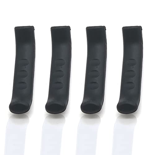 2 Pair Bicycle Brake Levers Sleeve Silicone Gel Anti-Slip Brake Handle Protection Cover - color: Black