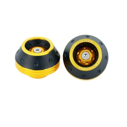 Universal Motorcycle Wheel Protection Crash Pad Motorbike Crash Protectors(2Pcs Gold) - color: 2Pcs Gold