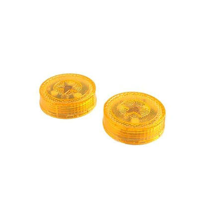 Surakey Portable LED Emergency Strobe Lights 2Pcs LED Strobe Lights Bar Roadside Wireless Battery Beacon 5Leds Mini Roof Top Warning Light with Magnetic for Trucks/Trailer/Vehicle (Yellow)