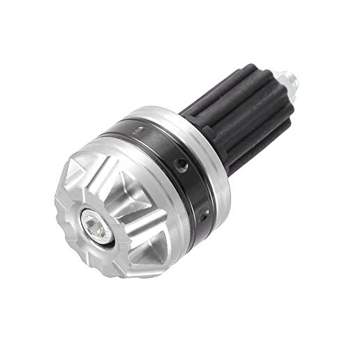 X AUTOHAUX 1 Pair Universal 18mm Handlebar End Caps Plug Bar End Aluminum Alloy for Motorcycle Silver Tone - color: Silver Tone