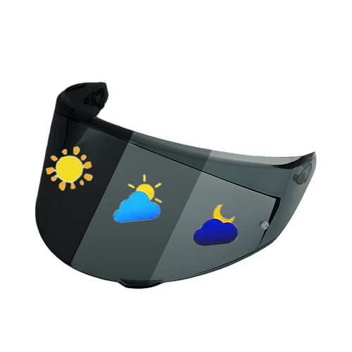 New K3(Size S,M,L) Helmet Visor Replacements,UV Protection Helmet Shield Visor Windshield Compatible with AGV K3(2023) Helmets. (Photochromic Light/Deep Black-Day&Night Use) - color: Photochromic Light/Deep Black-day&night Use