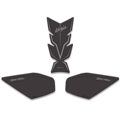 NIGHT CAT Compatible ZX-4R ZX4R/RR 2023 Motorcycle Fuel Tank Pad Kit Side Fuel Knee Guard Sticker Fuel Tank Protector(Black Gray) - color: Black Gray