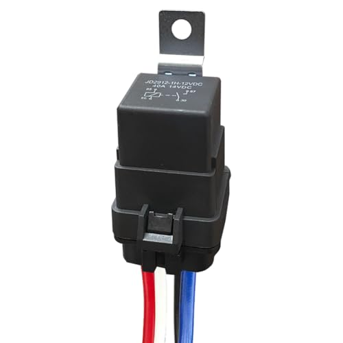 4Pin 12V 40/30 Amp Waterproof Relay Switch Harness Set - 12V DC 4-Pin SPDT Automotive Relays 14 AWG Hot Wires(1Pcs) - size: 1PCS