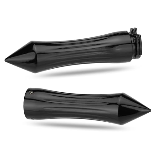 LKV 1 Inch Motorcycle Grips for Cable Throttle Handlebars – Fits Select Harley Sportster 883/1200 (Cable Throttle Only), Dyna & Touring Models | Not for Electronic Throttle - color: Style3-Black