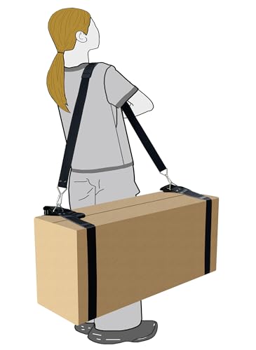 Shoulder Moving Straps with Cargo Tie Down Straps - Move, Lift, Carry, Lash and Secure Heavy Objects, Furniture, Appliances - 1 Person - color: 1 Person Moving Straps