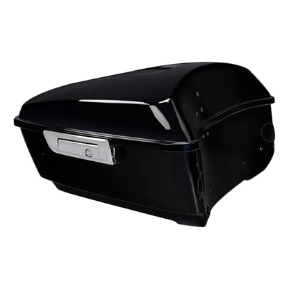 TCMT 13.7" King Motorcycle Trunk Box W/Latch Key Fit For Harley 2014-2025 Touring CVO Road King Road Glide Street Glide Electra Glide Ultra Limited Midnight Blue - color: Midnight Blue(W Speaker Holes)