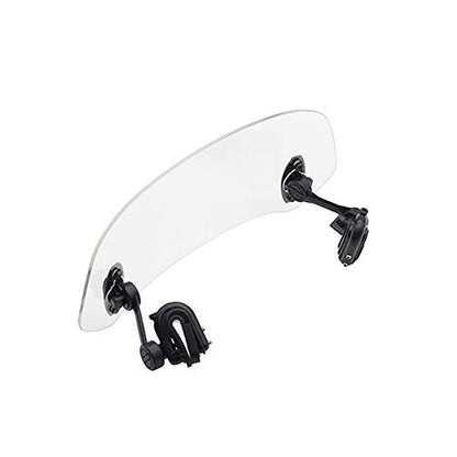Motorcycle Adjustable Clip-On Windshield Windscreen Extension Spoiler Deflector (white) - color: white